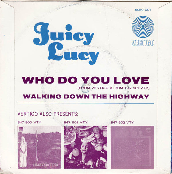 Juicy Lucy : Who Do You Love (7",45 RPM,Single)
