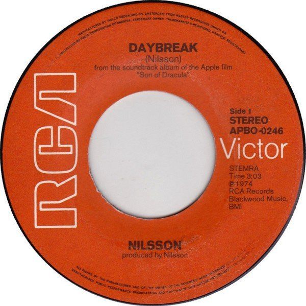 Harry Nilsson : Daybreak (7",45 RPM,Single)