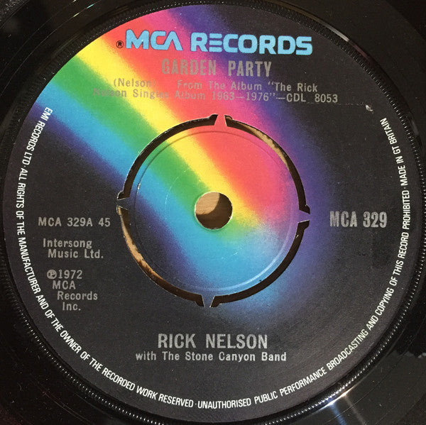 Rick Nelson & The Stone Canyon Band : Garden Party (7",45 RPM)