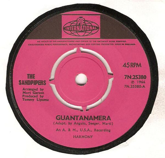 Sandpipers, The : Guantanamera / What Makes You Dream, Pretty Girl? (7",Single,45 RPM)