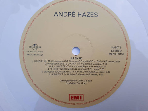 André Hazes : Jij En Ik (LP,Album,Limited Edition,Numbered,Reissue,Stereo)
