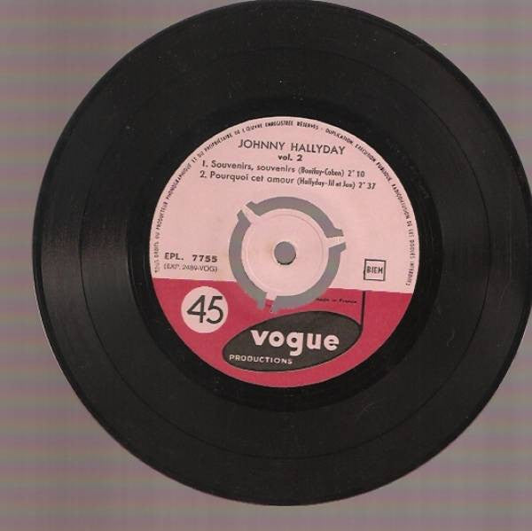 Johnny Hallyday : Souvenirs, Souvenirs (7",45 RPM,EP)