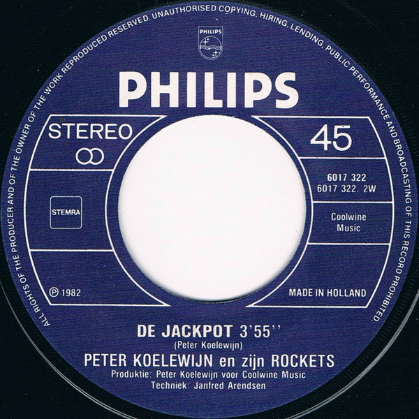 Peter Koelewijn & Zijn Rockets : Zolang De Moter Loopt (7",45 RPM,Single)