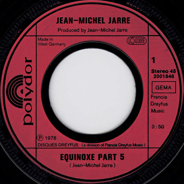 Jean-Michel Jarre : Equinoxe (7",45 RPM,Single,Stereo)