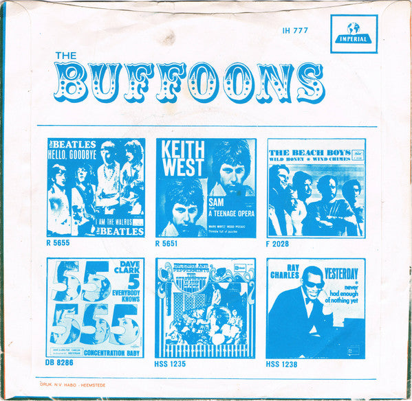 Buffoons, The : It's The End / Maria (From West Side Story) (7",Single,45 RPM)