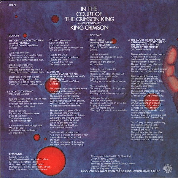 King Crimson : In The Court Of The Crimson King (LP,Album,Reissue,Stereo)