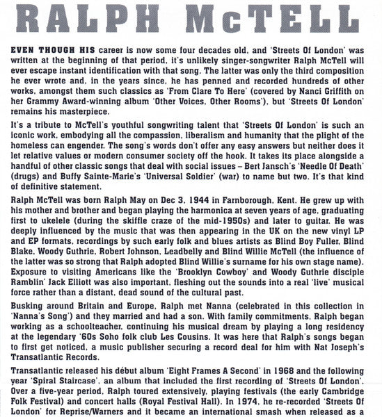 Ralph McTell : Streets Of London (The Best Of Ralph McTell) (Compilation)