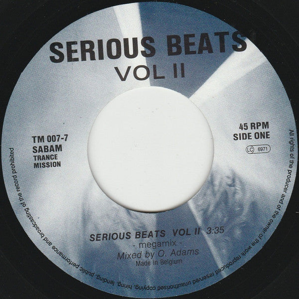 Various : Serious Beats Vol. 2 Mega-Mix (7",45 RPM,Compilation,Mixed)