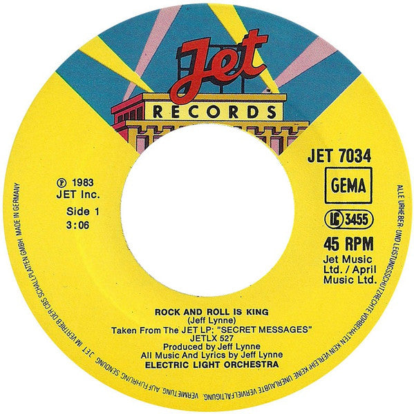 Electric Light Orchestra : Rock 'n' Roll Is King (7",45 RPM,Single)