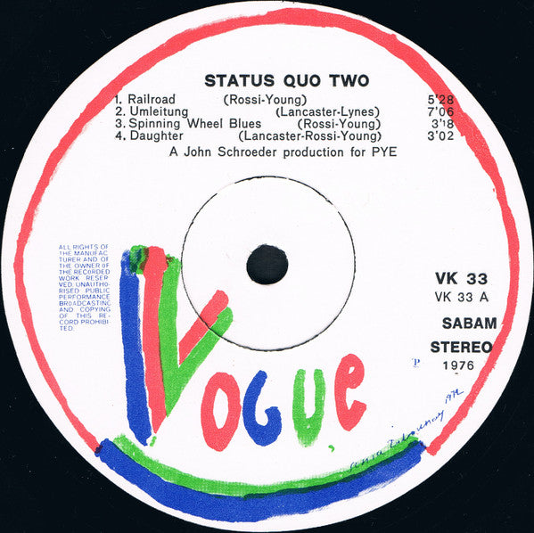 Status Quo : Status Quo Two (LP,Compilation)