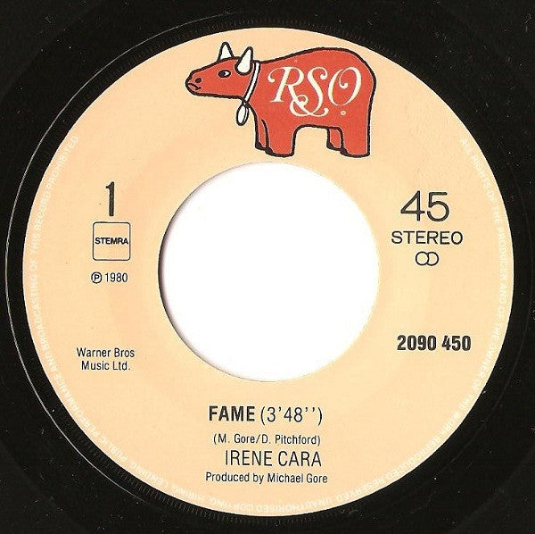 Irene Cara : Fame (7",45 RPM,Single,Stereo)