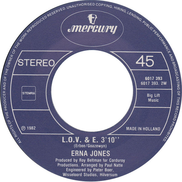 Erna Jones : The Monkey Puzzle Tree (7",45 RPM)