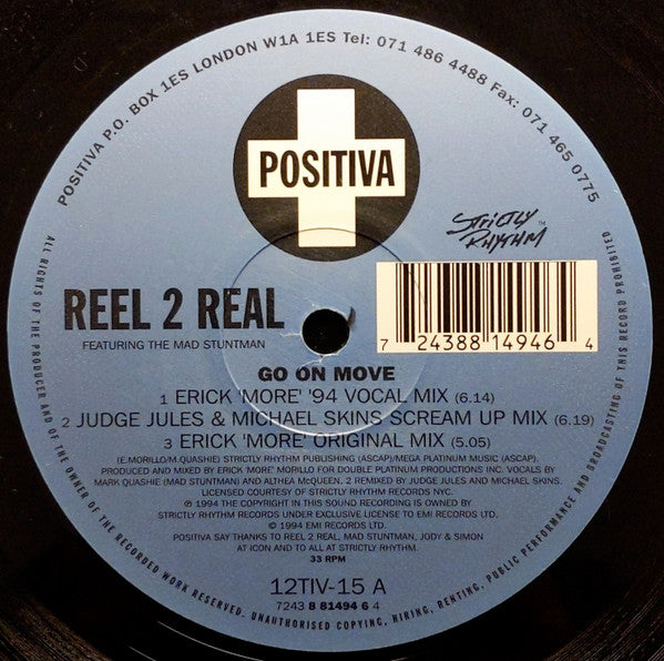 Reel 2 Real Featuring Mad Stuntman, The : Go On Move (12",33 ⅓ RPM)