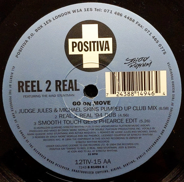 Reel 2 Real Featuring Mad Stuntman, The : Go On Move (12",33 ⅓ RPM)
