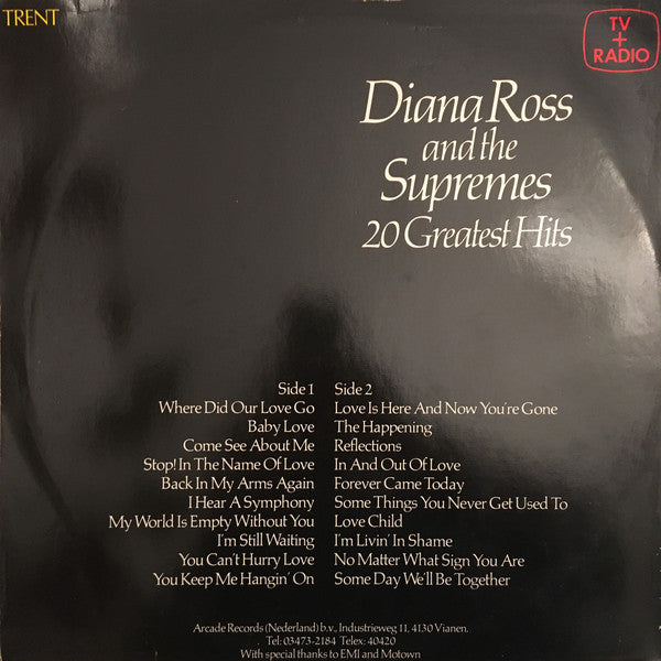 Diana Ross And Supremes, The : 20 Greatest Hits (LP,Compilation)