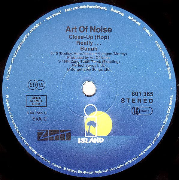 Art Of Noise, The : Close-Up / Close-Up (Hop) (12",45 RPM,Maxi-Single)