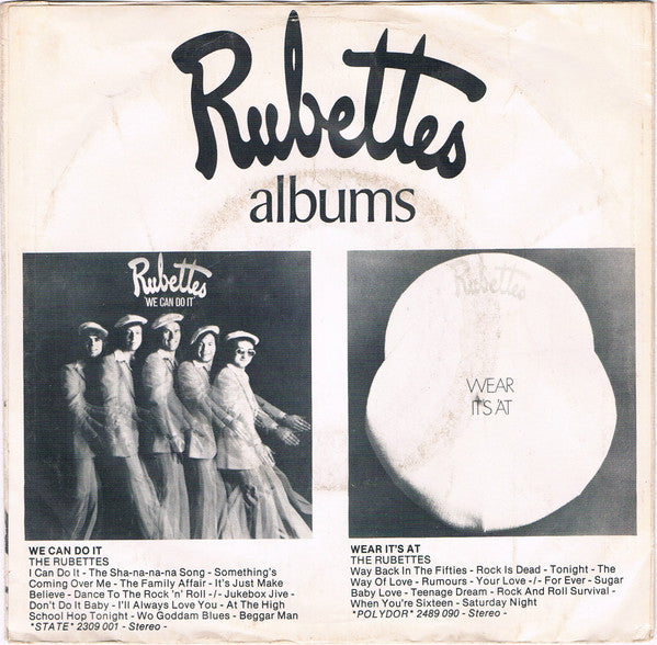 Rubettes, The : Foe Dee Oh Dee (7",45 RPM,Single)