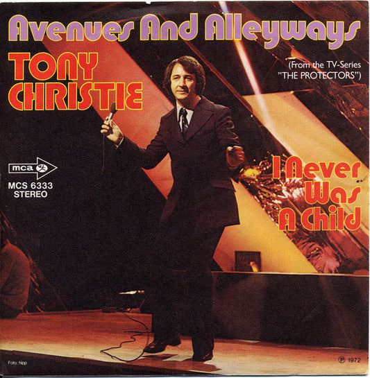 Tony Christie : Avenues And Alleyways (7",45 RPM,Single)