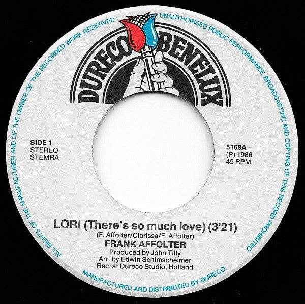 Frank Affolter : Lori (There's So Much Love) (7",45 RPM)