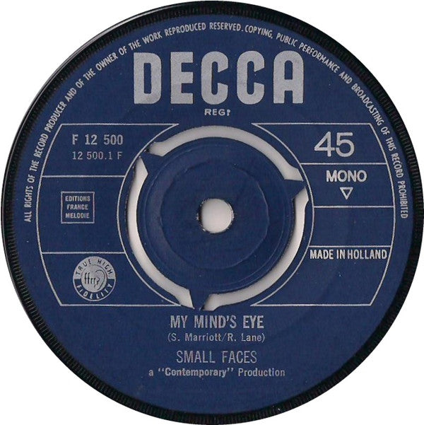 Small Faces : My Mind's Eye / I Can't Dance With You (7",45 RPM,Mono)