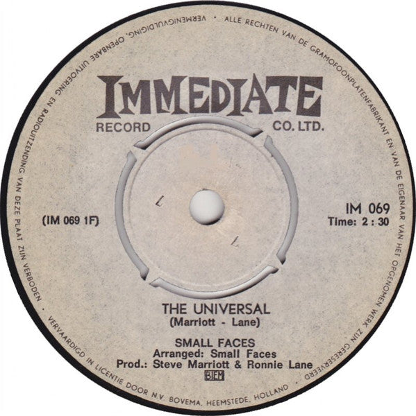 Small Faces : The Universal (7",Single,45 RPM)