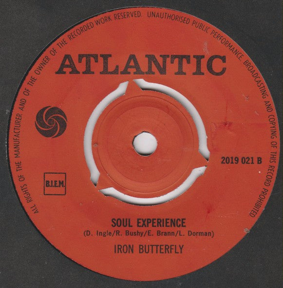 Iron Butterfly : In-A-Gadda-Da-Vida (7",Single,45 RPM)