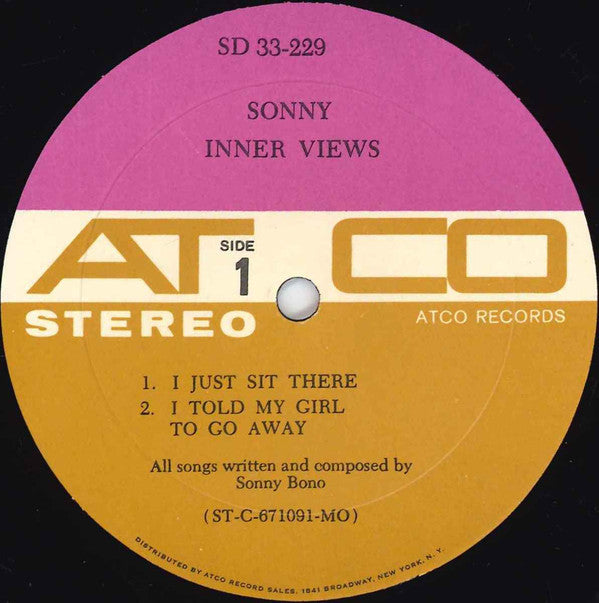 Sonny Bono : Inner Views (LP,Album,Stereo)