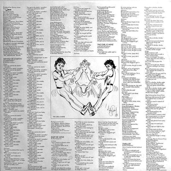 Michael Jackson : Thriller (LP,Album,Reissue)