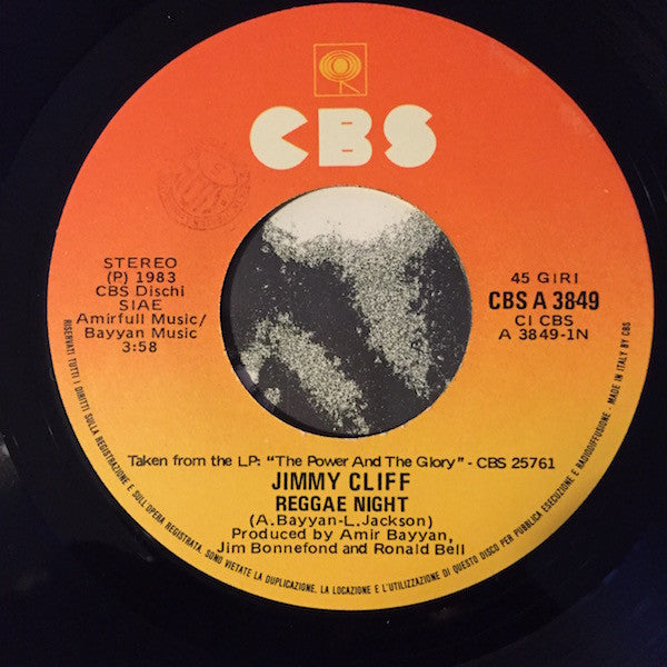 Jimmy Cliff : Reggae Night (7",45 RPM)