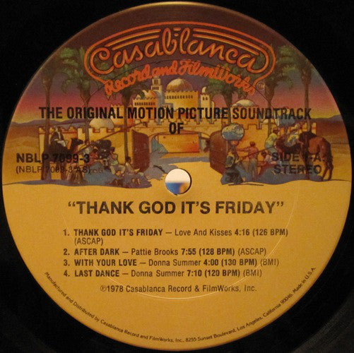 Various : Thank God It's Friday (The Original Motion Picture Soundtrack) (LP,Album,Stereo)