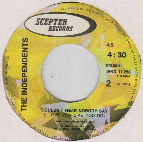 Independents, The : Baby I've Been Missing You (7",45 RPM)