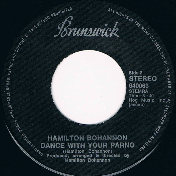 Hamilton Bohannon : Foot Stompin' Music (7",45 RPM,Single,Stereo)