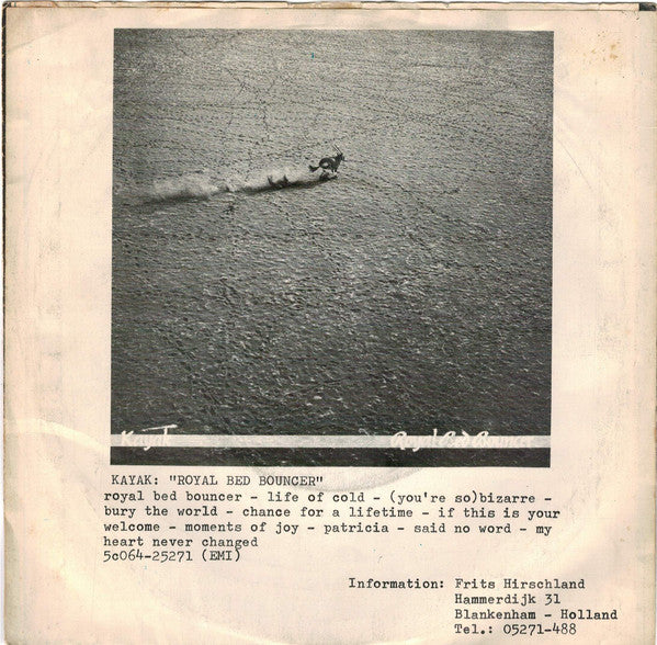 Kayak : Chance For A Lifetime  (7",45 RPM,Single)