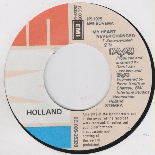 Kayak : Chance For A Lifetime  (7",45 RPM,Single)