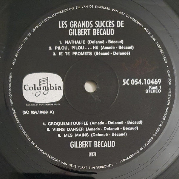 Gilbert Bécaud : Les Grands Succès De Gilbert Bécaud (LP,Compilation,Stereo,Mono)