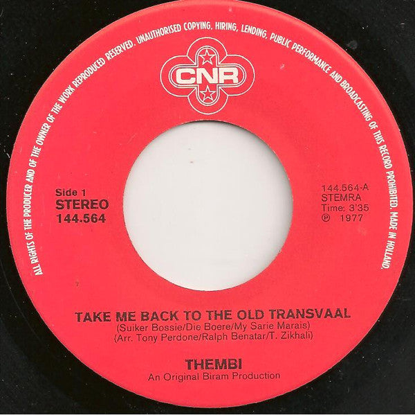 Thembi : Take Me Back To The Old Transvaal (7",45 RPM,Single)