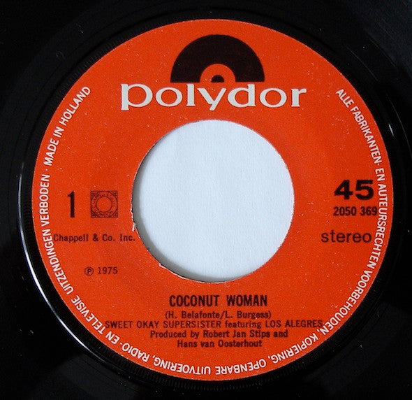 Supersister (2) Featuring Los Alegres : Coconut Woman (7",45 RPM,Single)