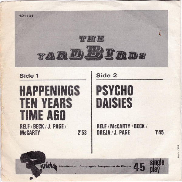 Yardbirds, The : Happenings Ten Years Time Ago / Psycho Daisies (7",Single,45 RPM)