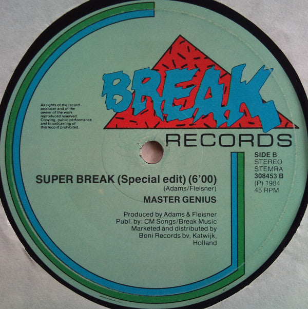 Master Genius : Let's Break Into The 80's (12",45 RPM)