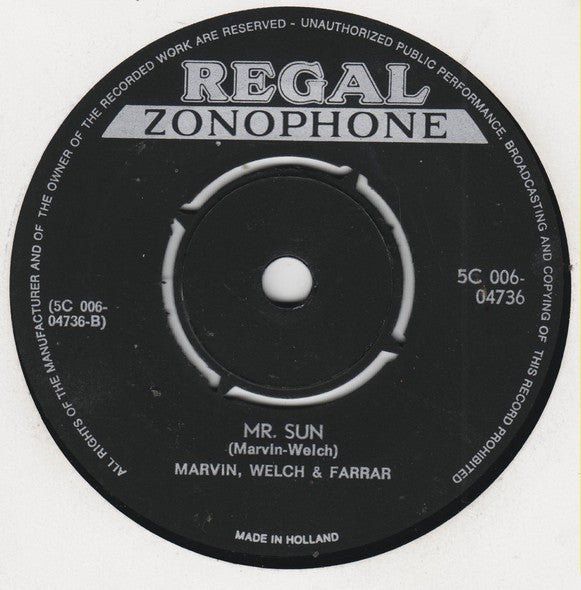 Marvin, Welch & Farrar : Faithful (7",Single,45 RPM)