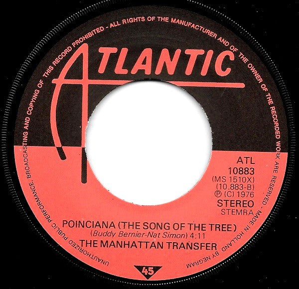 Manhattan Transfer, The : Cuentame (7",45 RPM,Single,Stereo)