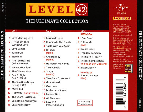 Level 42 : The Ultimate Collection (3xCD, Comp, RM)