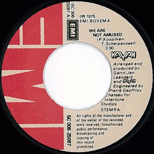 Kayak : We Are Not Amused (7",45 RPM,Single)