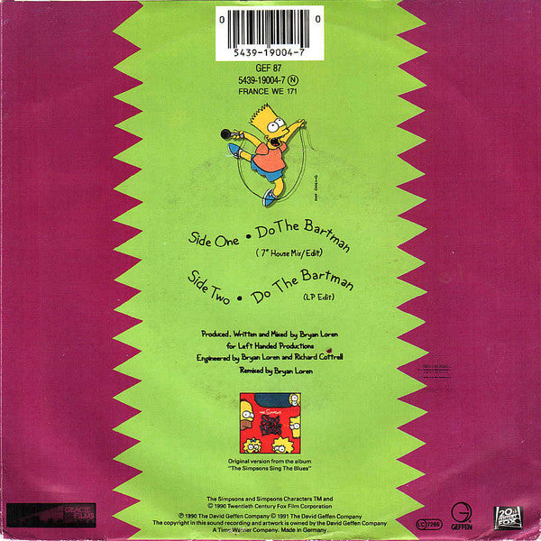 Simpsons, The : Do The Bartman (7",45 RPM,Single,Stereo)