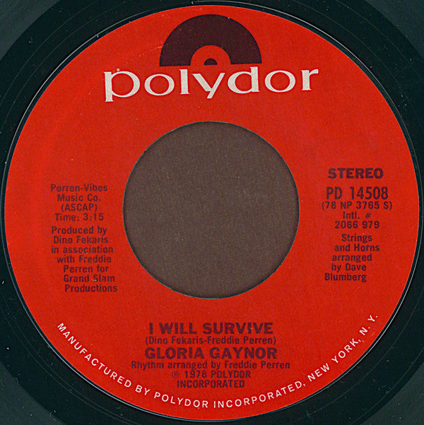 Gloria Gaynor : Substitute / I Will Survive (7",45 RPM,Single,Styrene)