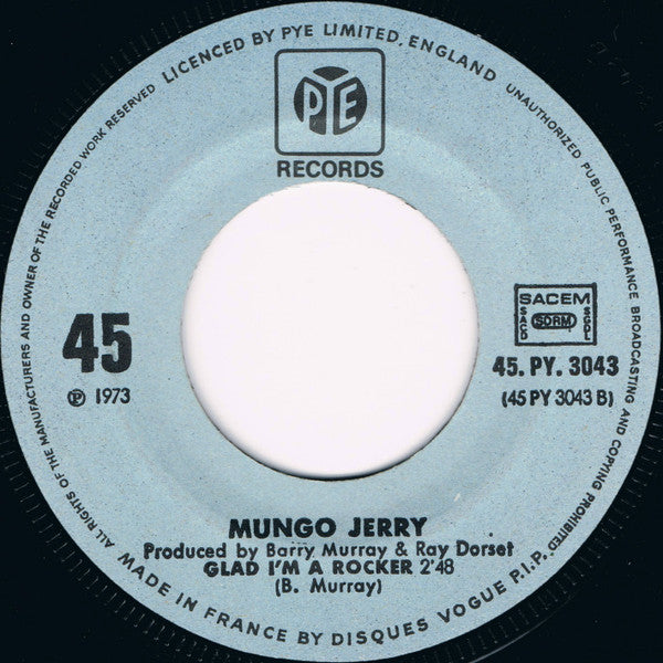 Mungo Jerry : Wild Love (7",45 RPM,Single)