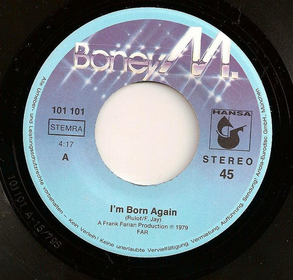 Boney M. : I'm Born Again / Bahama Mama (7",45 RPM,Single,Stereo)