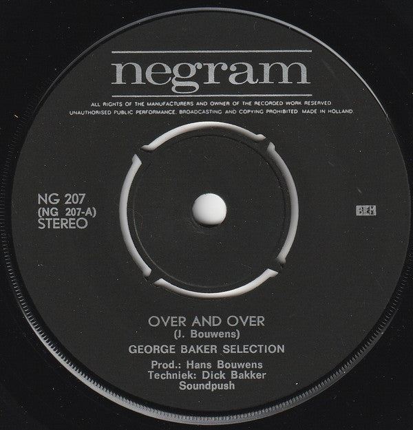 George Baker Selection : Over And Over (7",45 RPM,Single,Stereo)