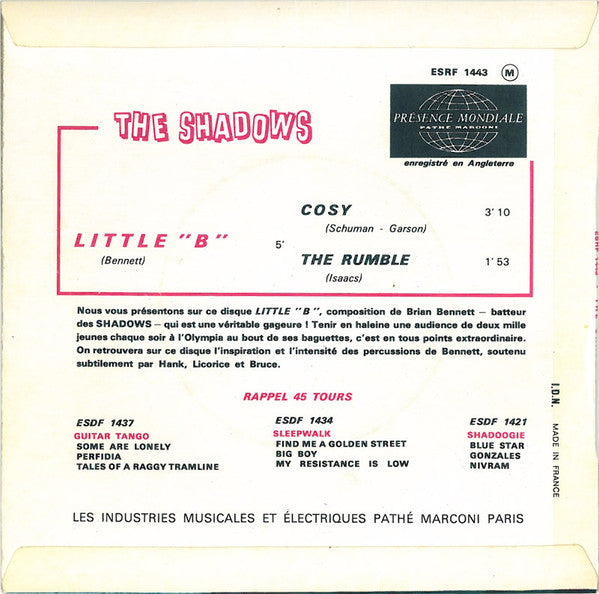 Shadows, The : Little 'B' (7",45 RPM,EP)