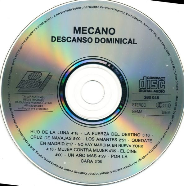 Mecano : Descanso Dominical (Album,Compilation)